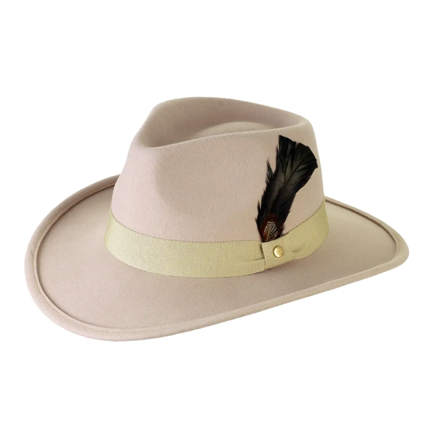 Cappello Australiano in Feltro di Morbido Cashmere Antipioggia