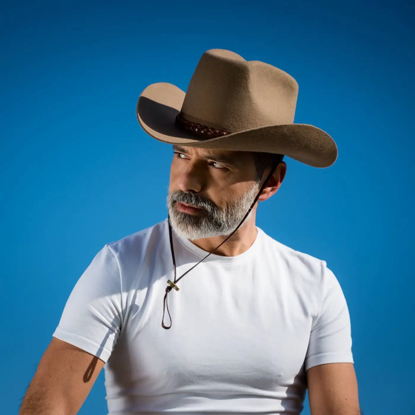 Cappello da Cowboy in Feltro di Lana Merinos Antipioggia