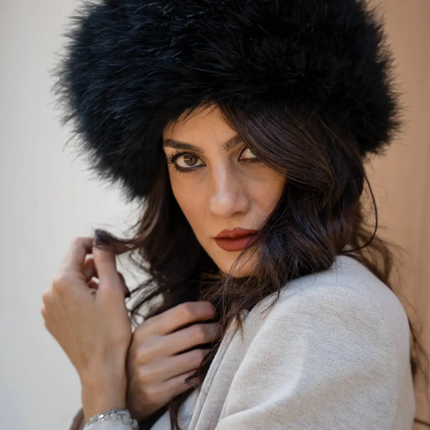 Colbacco in Piumaggio Naturale di Gallopavo Meleagris