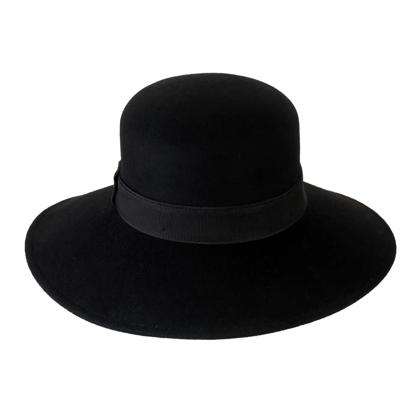 Cappello a Cloche Signorile a Tesa Larga in Lana Merinos