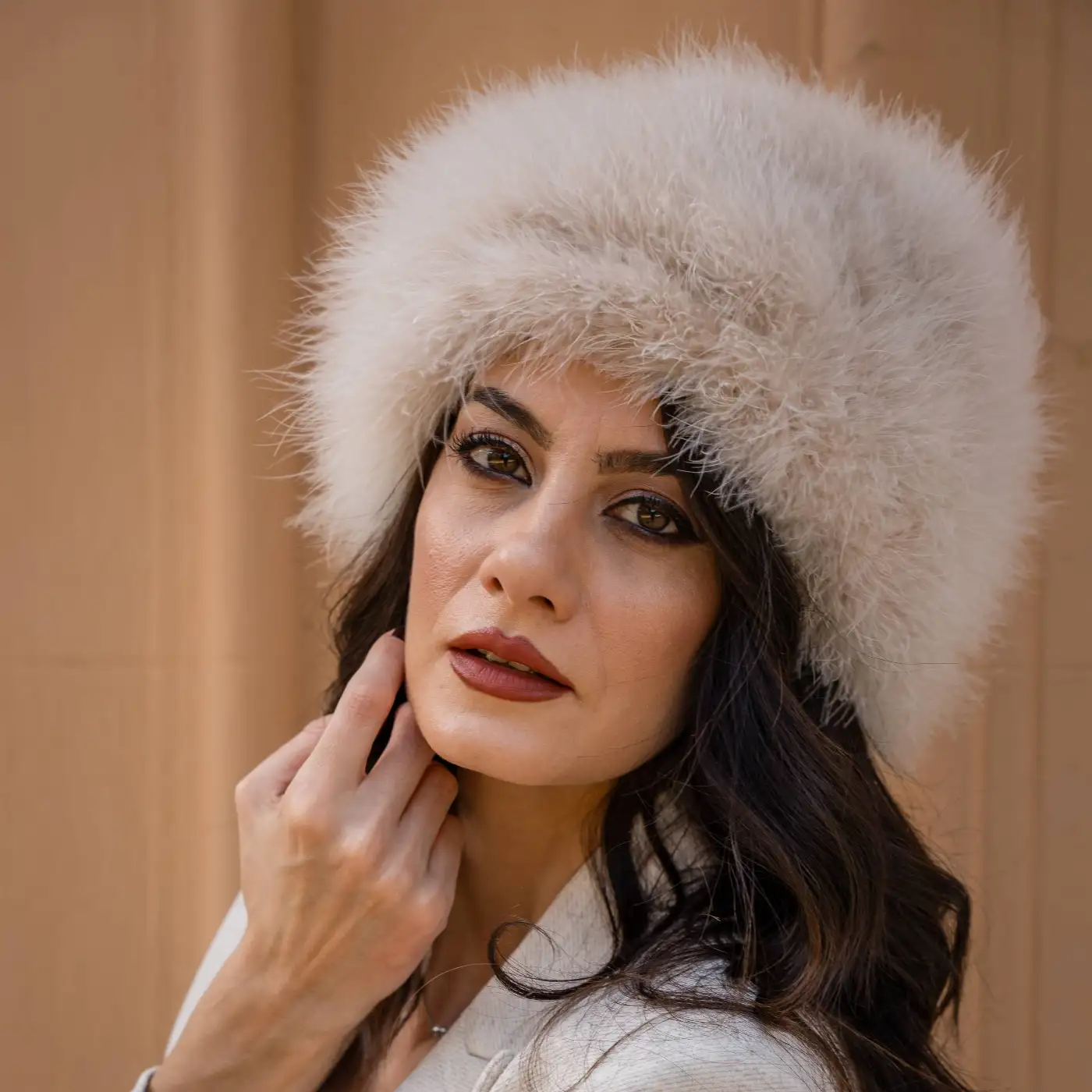 Colbacco in Piumaggio Naturale di Gallopavo Meleagris