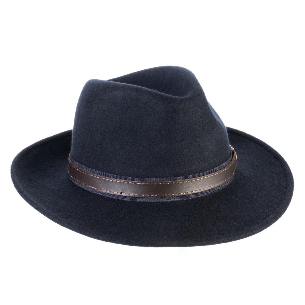 Cappello Fedora Elegante in Feltro di Lana Merinos Antipioggia