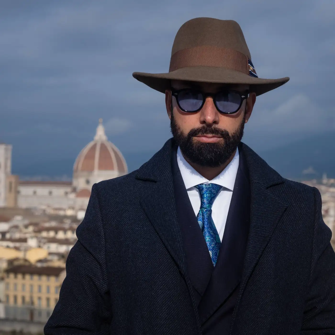 Cappello Fedora Elegante in Feltro Raso di Lapin con Fodera
