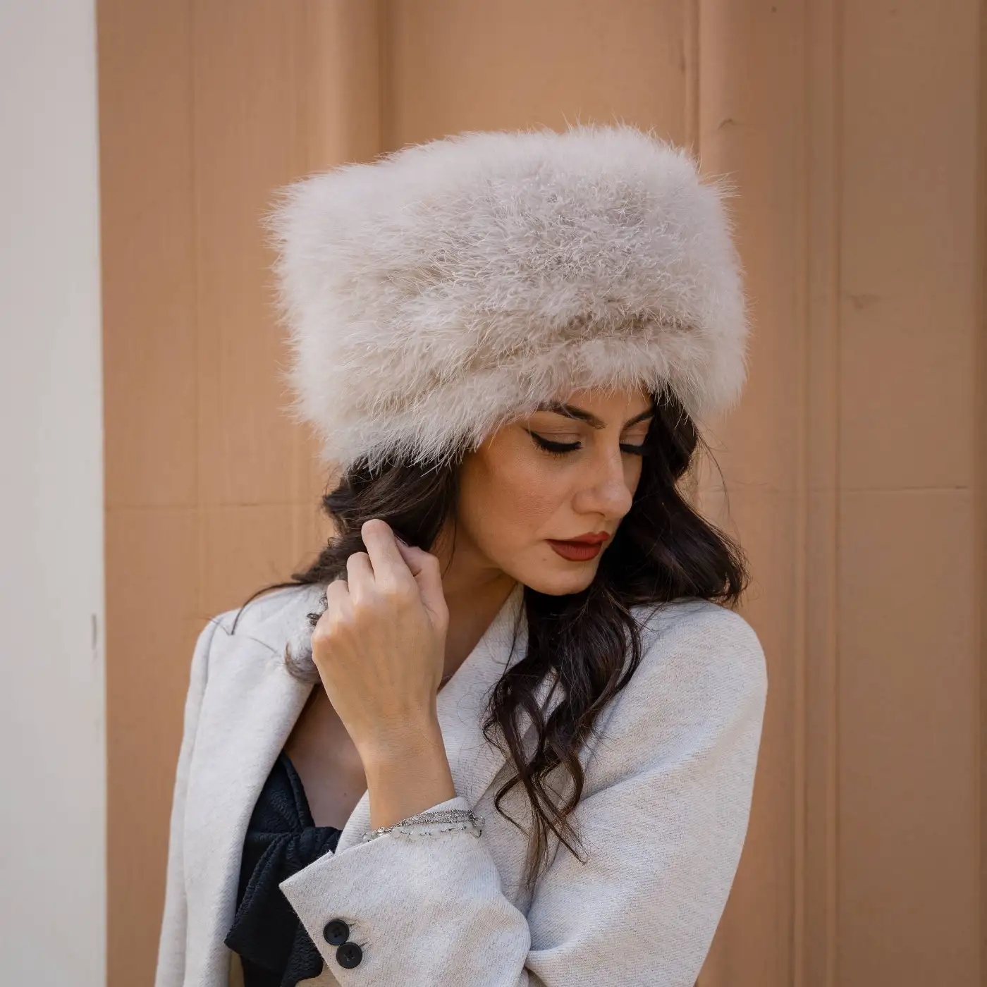 Colbacco in Piumaggio Naturale di Gallopavo Meleagris