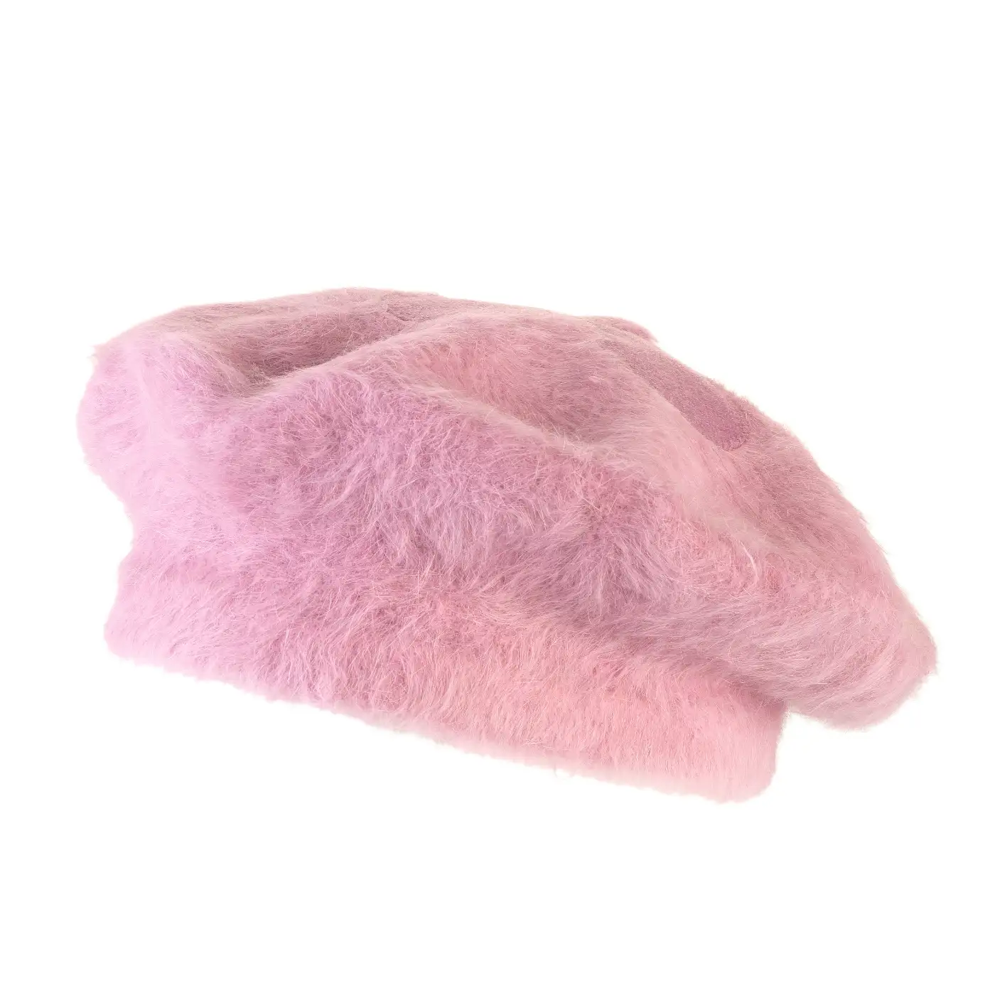 Basco Parigino in Angora e Lapin con Ricamo Floreale