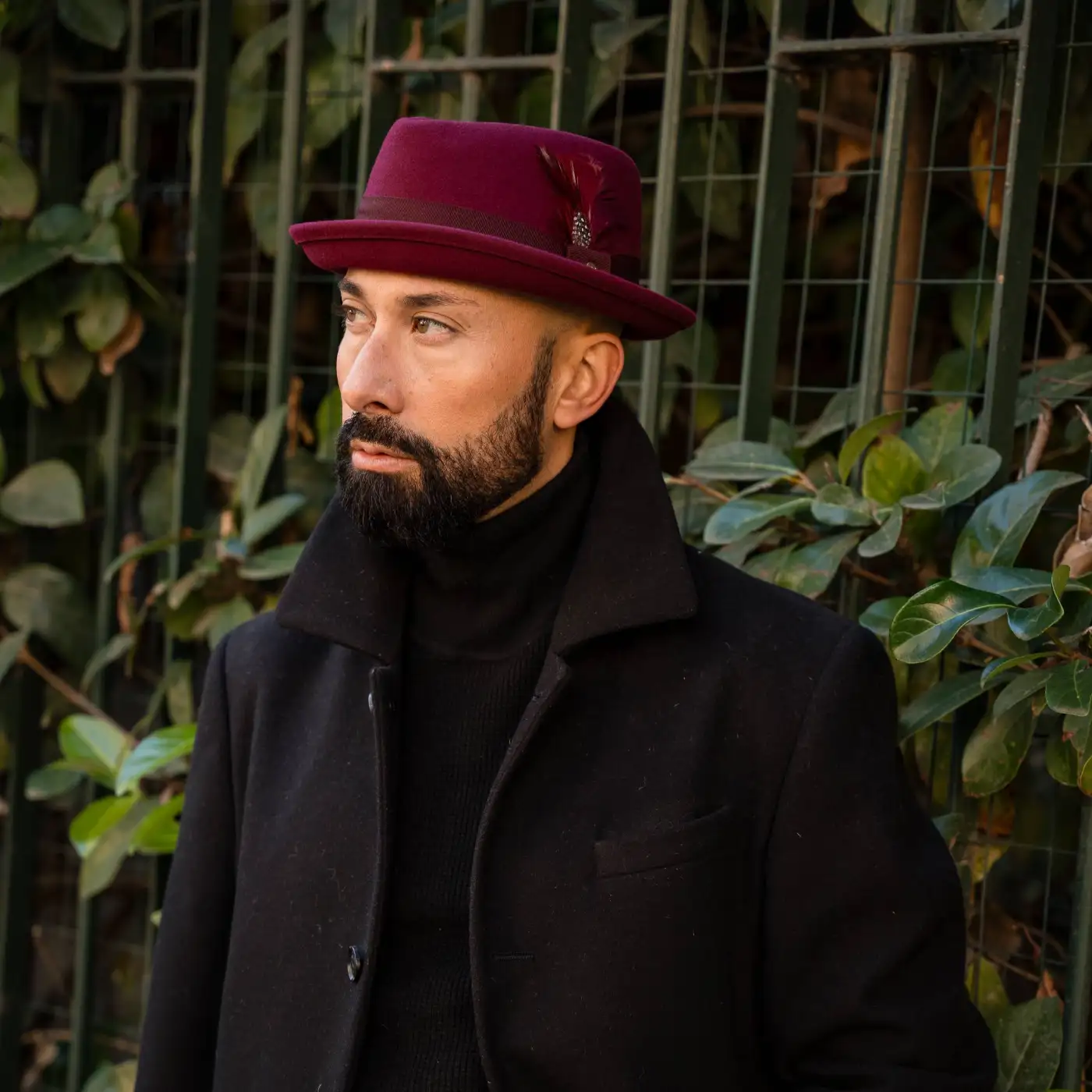 Cappello Pork Pie in Feltro Raso di Lapin con Fodera