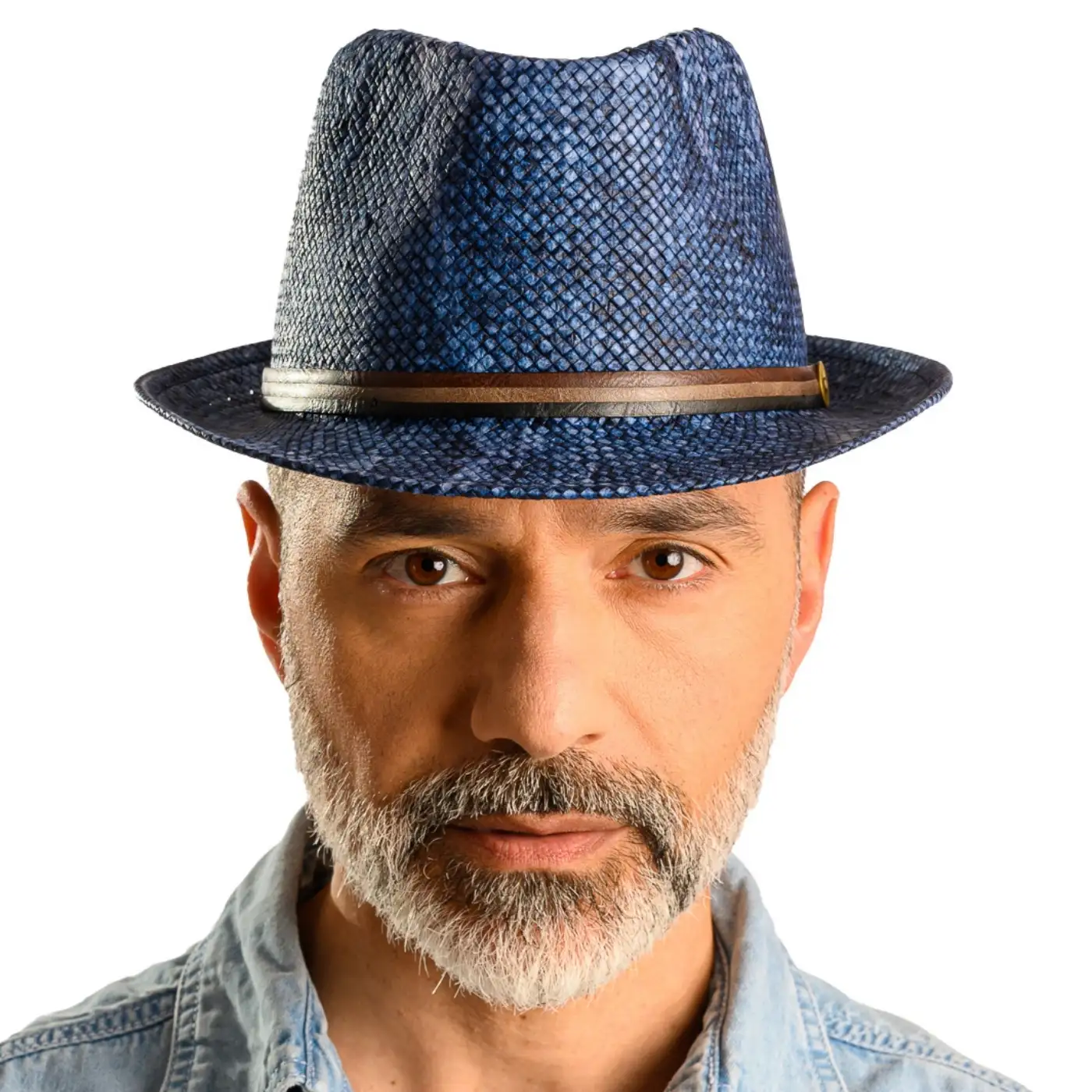 Cappello Trilby a Tesa Corta Stonewashed