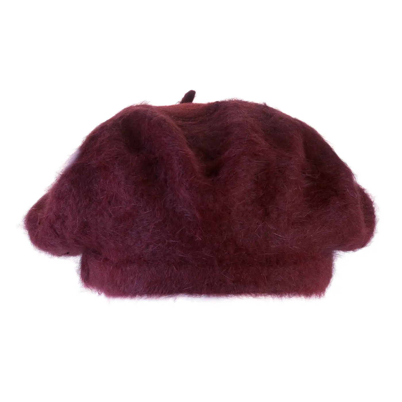 Basco Parigino in Angora e Lapin con Ricamo Floreale