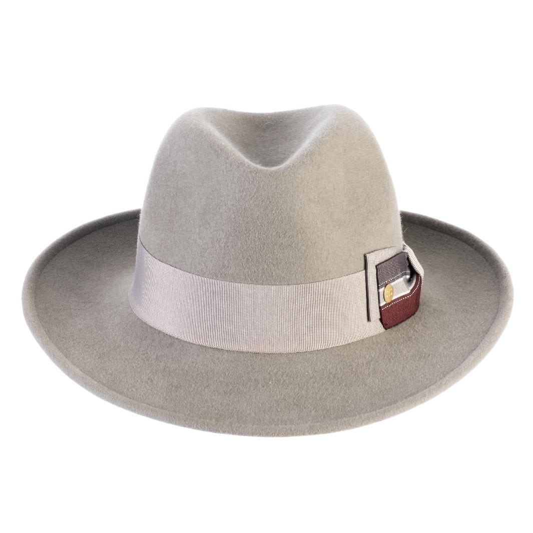 Cappello Fedora Elegante in Feltro Raso di Lapin con Fodera