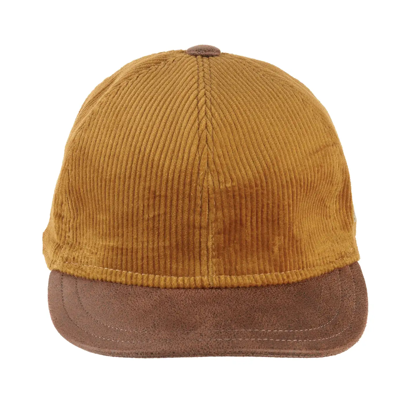 Berretto in Velluto con Visiera Rigida in Ecopelle