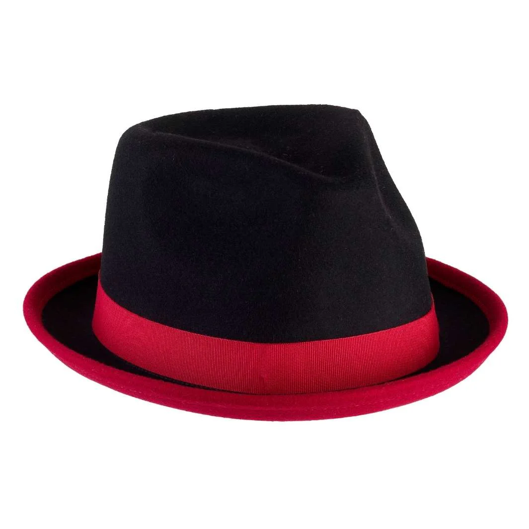 Cappello Trilby Michael Jackson in Feltro di Lana Merinos Bicolore