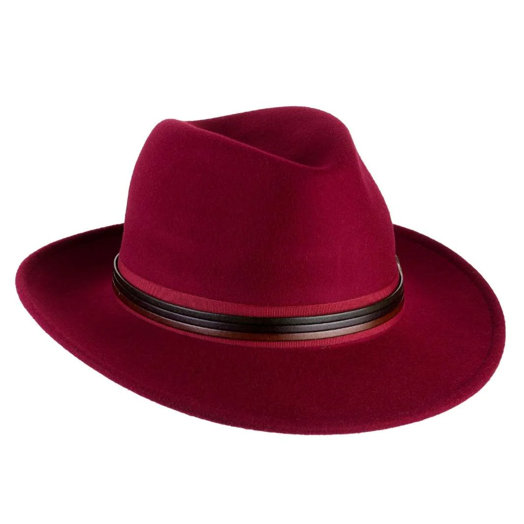 Cappello Fedora Classico in Feltro di Lana Merinos Antipioggia