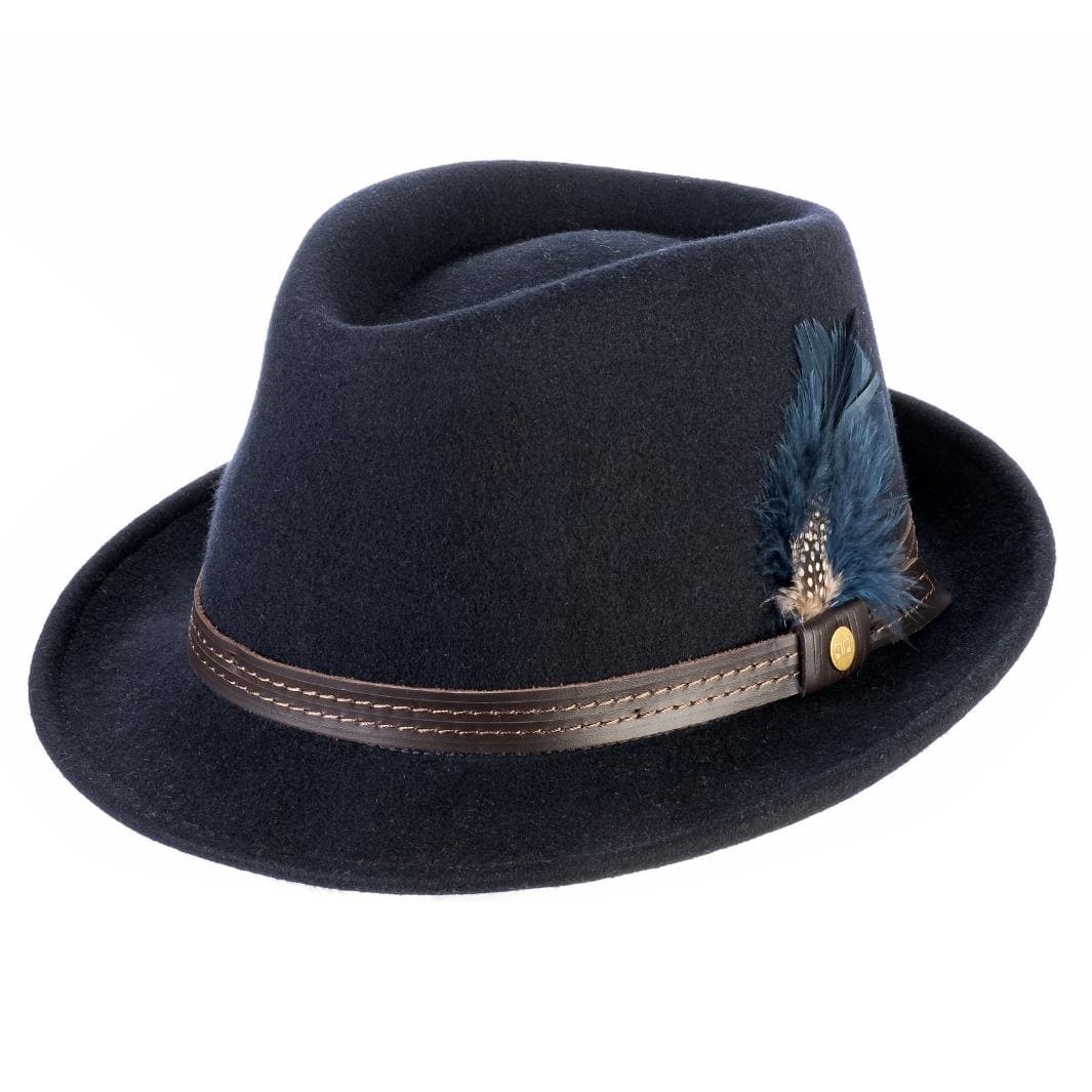 Cappello Trilby Classico in Feltro di Lana Merinos