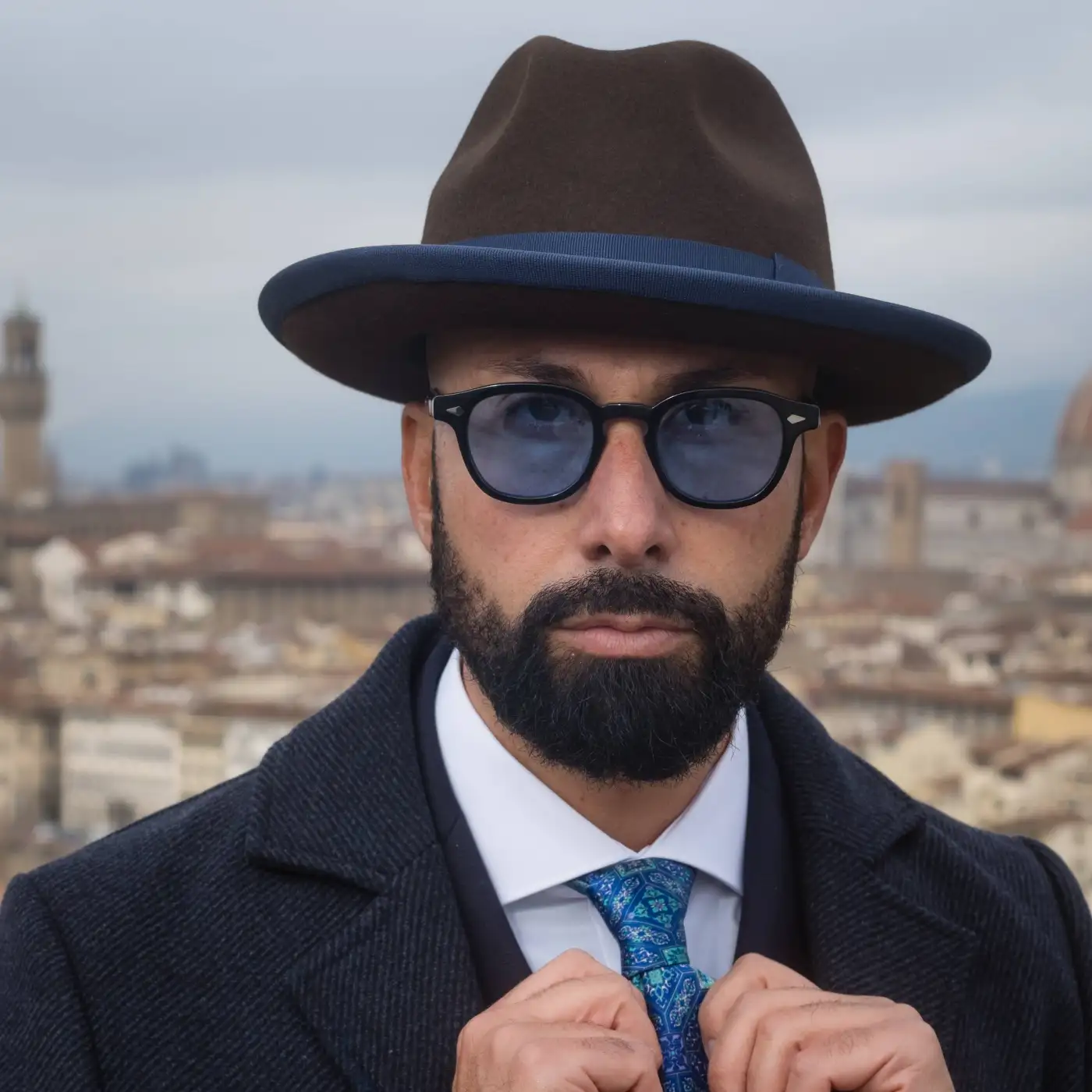 Cappello Trilby a Tesa Media in Feltro Raso di Lapin con Fodera