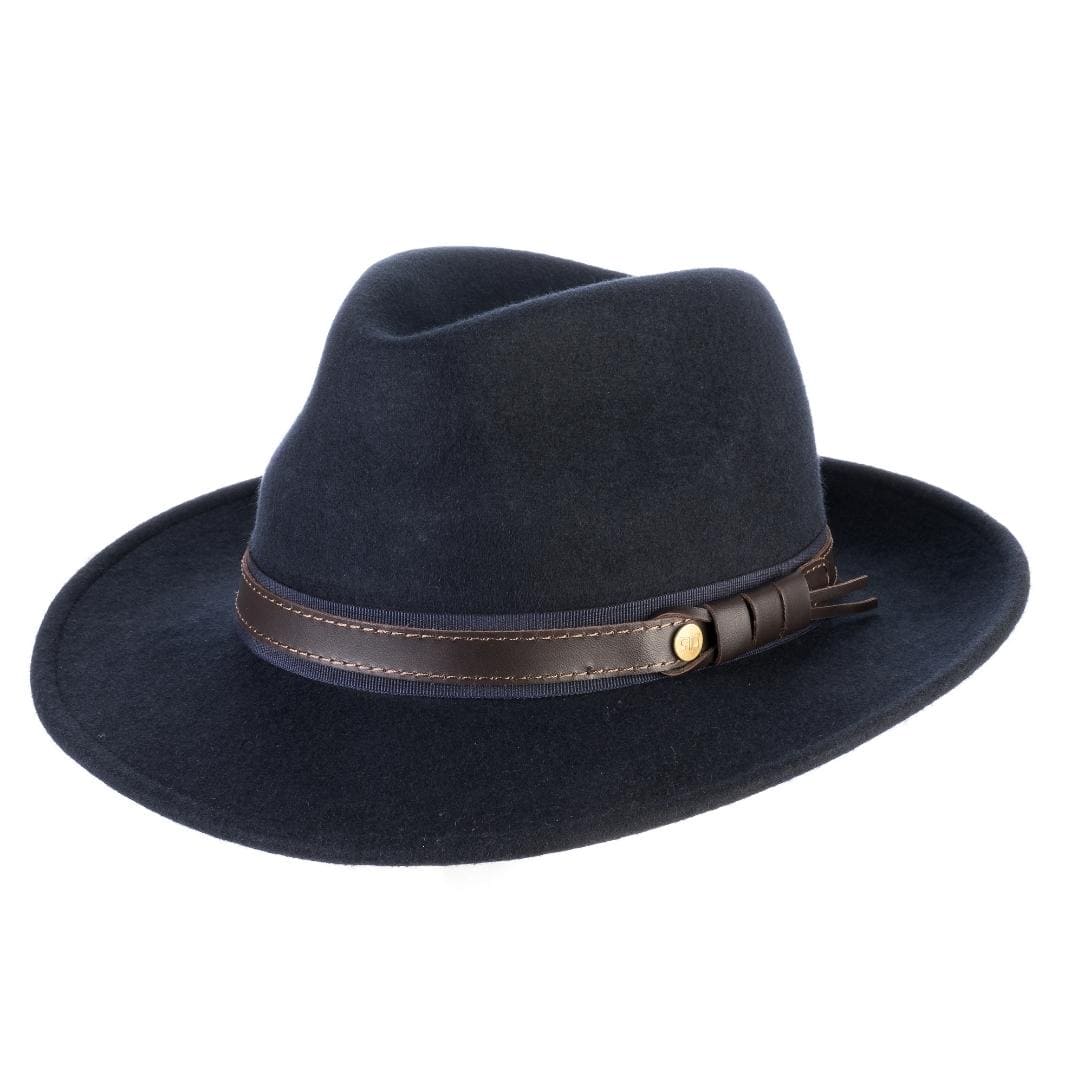 Cappello Fedora Elegante in Feltro di Lana Merinos Antipioggia