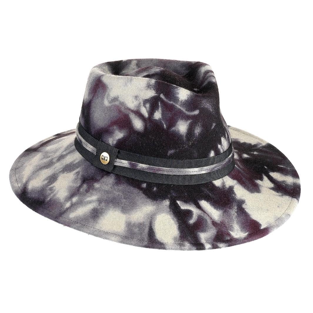 Cappello Fedora a Tesa Larga in Feltro di Lana Merinos Maltinto