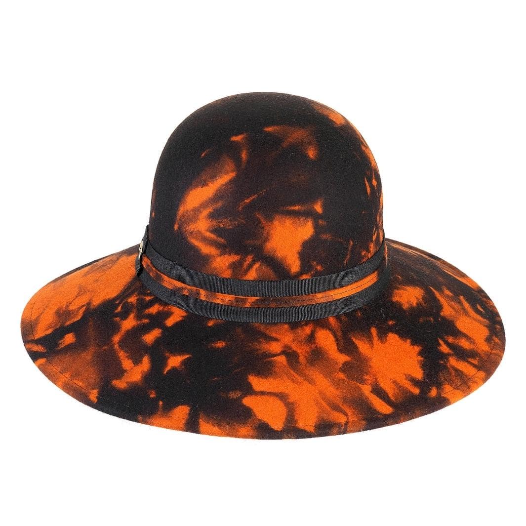 Cappello a Pamela a Tesa Larga in Feltro  di Lana Merinos Maltinto