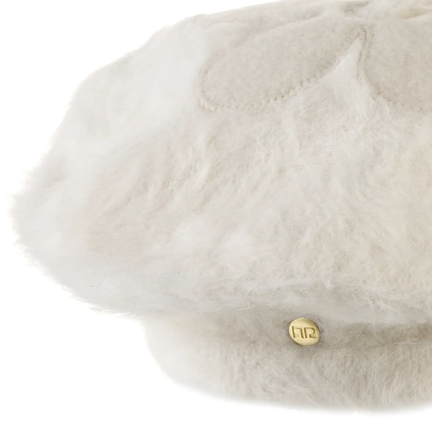 Basco Parigino in Angora e Lapin con Ricamo Floreale