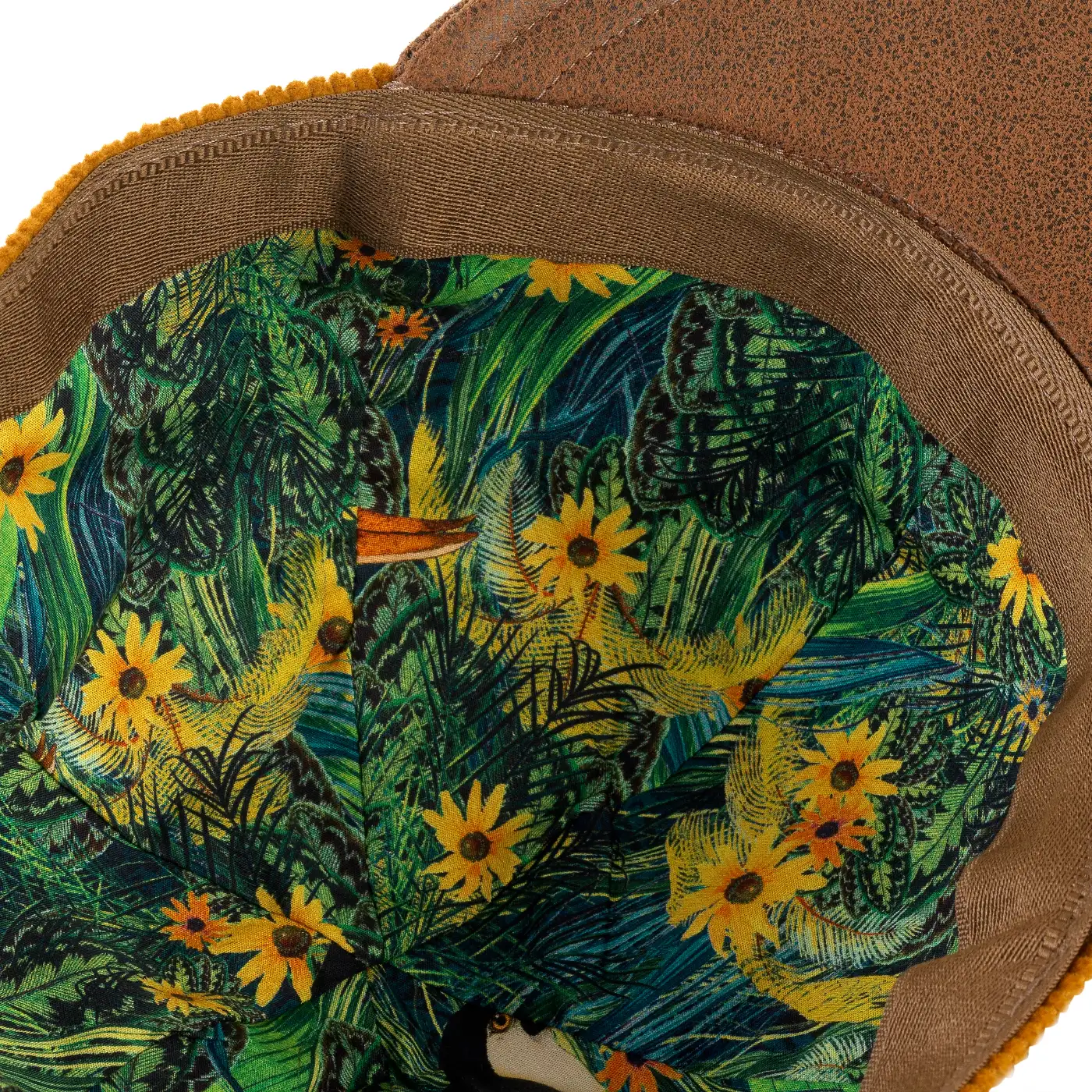 Berretto in Velluto con Visiera Rigida in Ecopelle