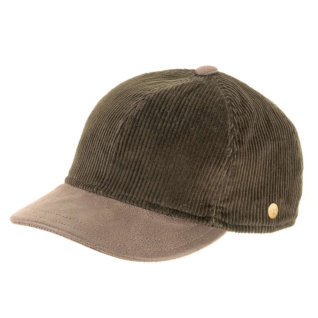 Berretto in Velluto con Visiera Rigida in Ecopelle