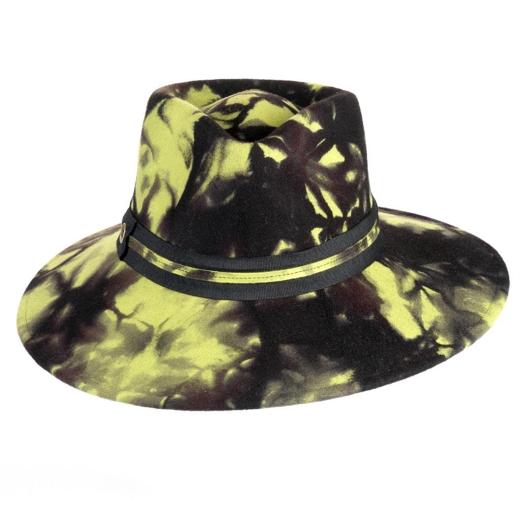 Cappello Fedora a Tesa Larga in Feltro di Lana Merinos Maltinto