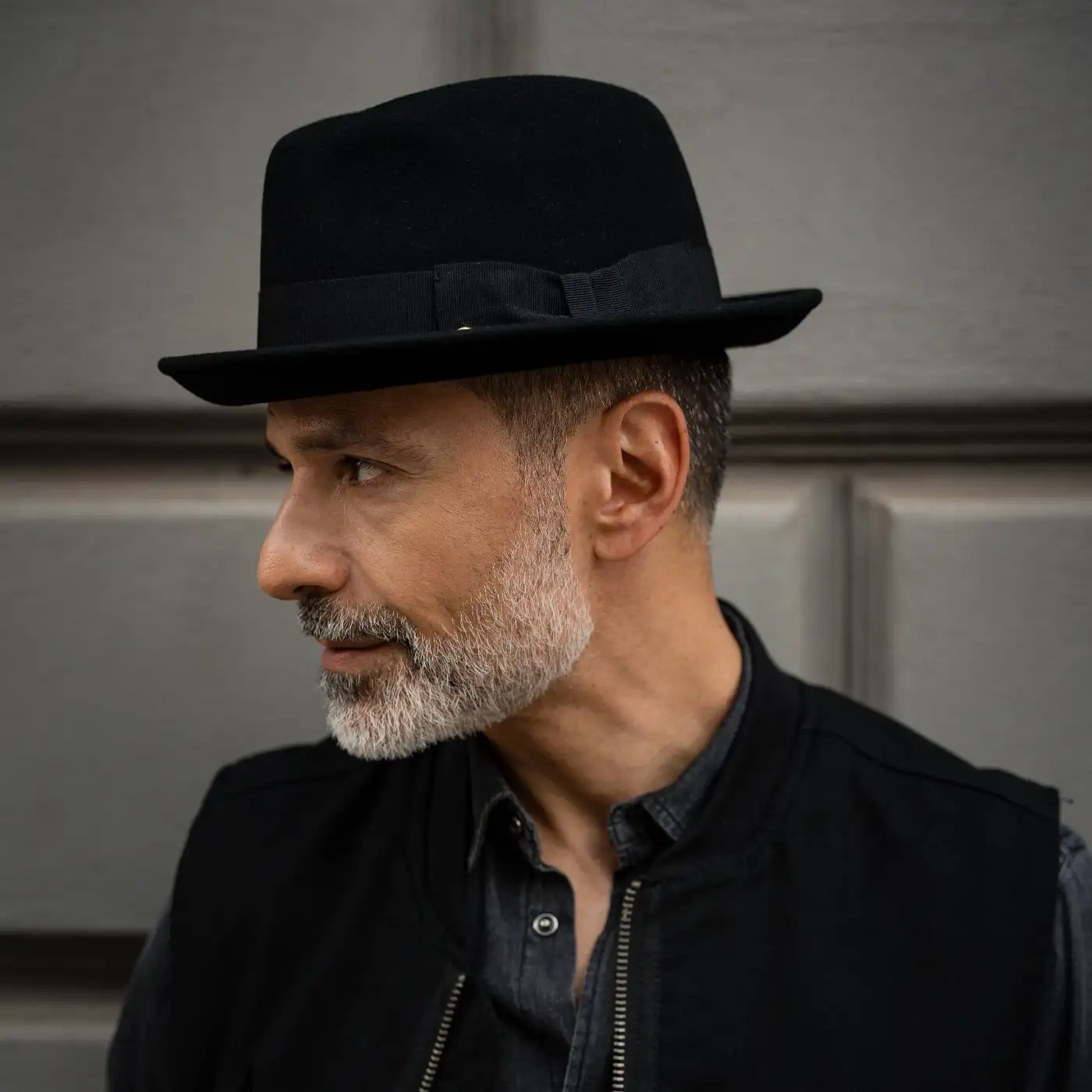 Cappello Lobbia Homburg Classico in Feltro di Lana Merinos