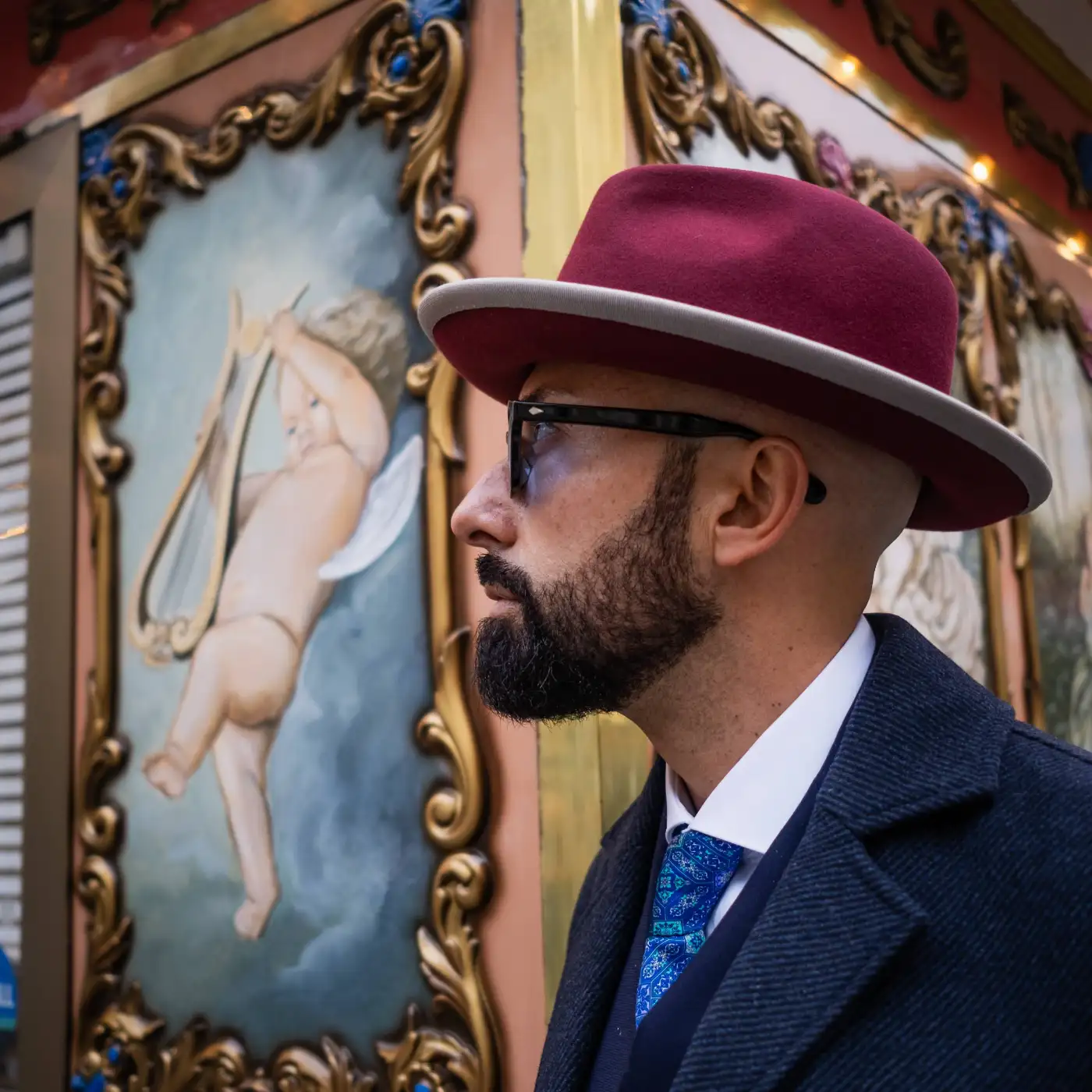 Cappello Trilby a Tesa Media in Feltro Raso di Lapin con Fodera