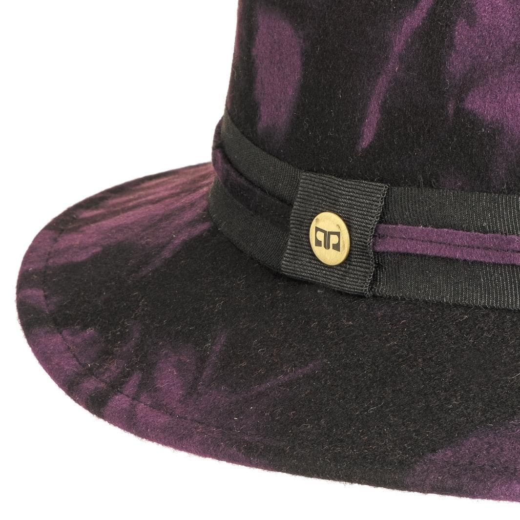 Cappello Fedora a Tesa Larga in Feltro di Lana Merinos Maltinto