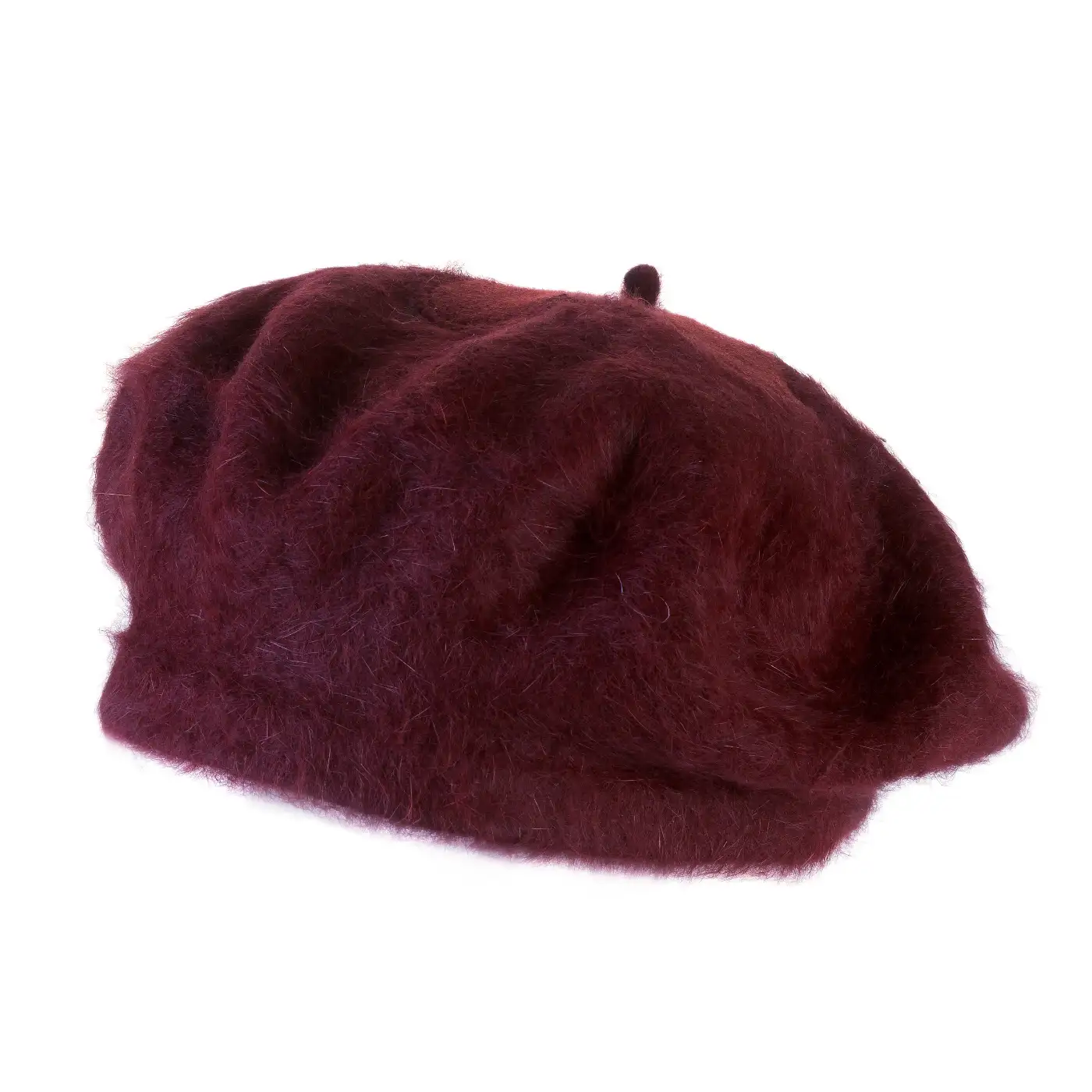 Basco Parigino in Angora e Lapin con Ricamo Floreale