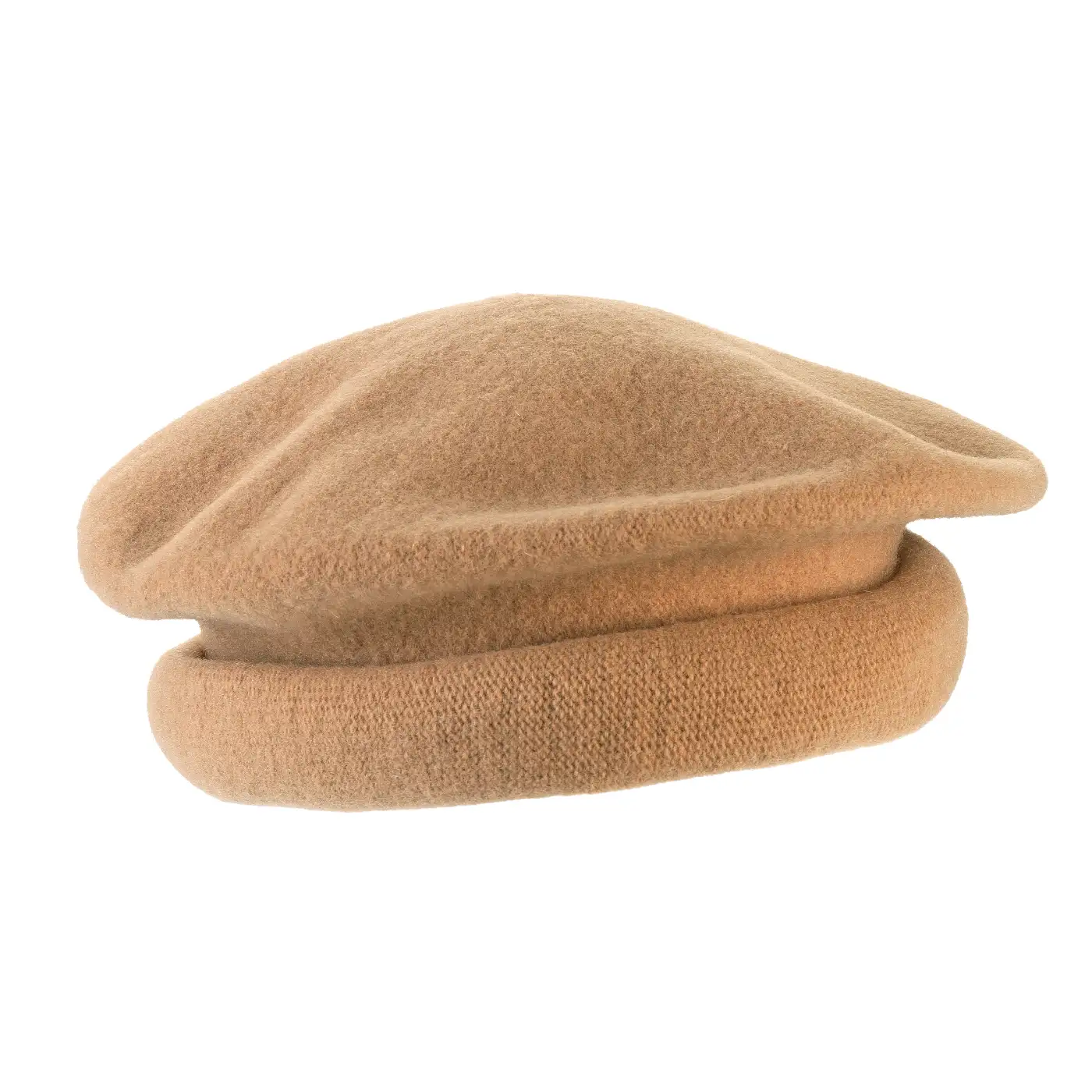 Basco Parigino in Lana Vergine con Risvolto Arricciato