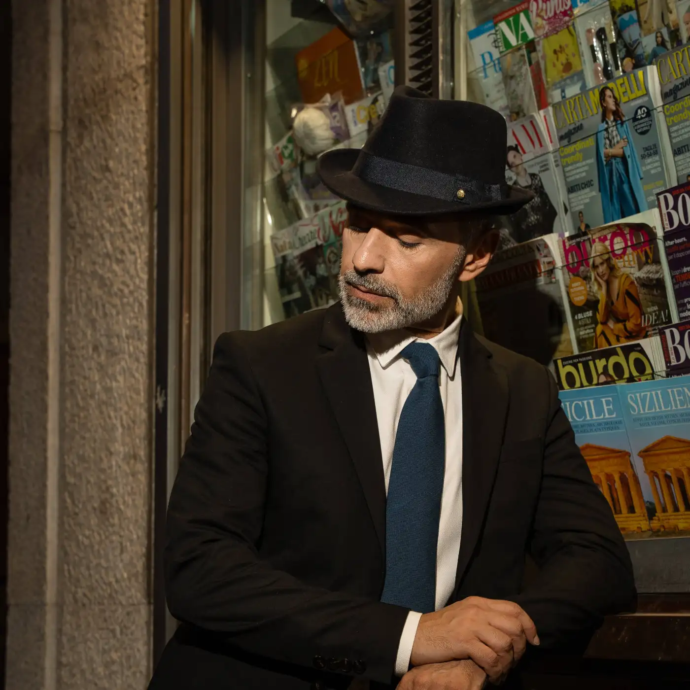 Cappello Trilby Classico in Feltro Raso di Lapin con Fodera