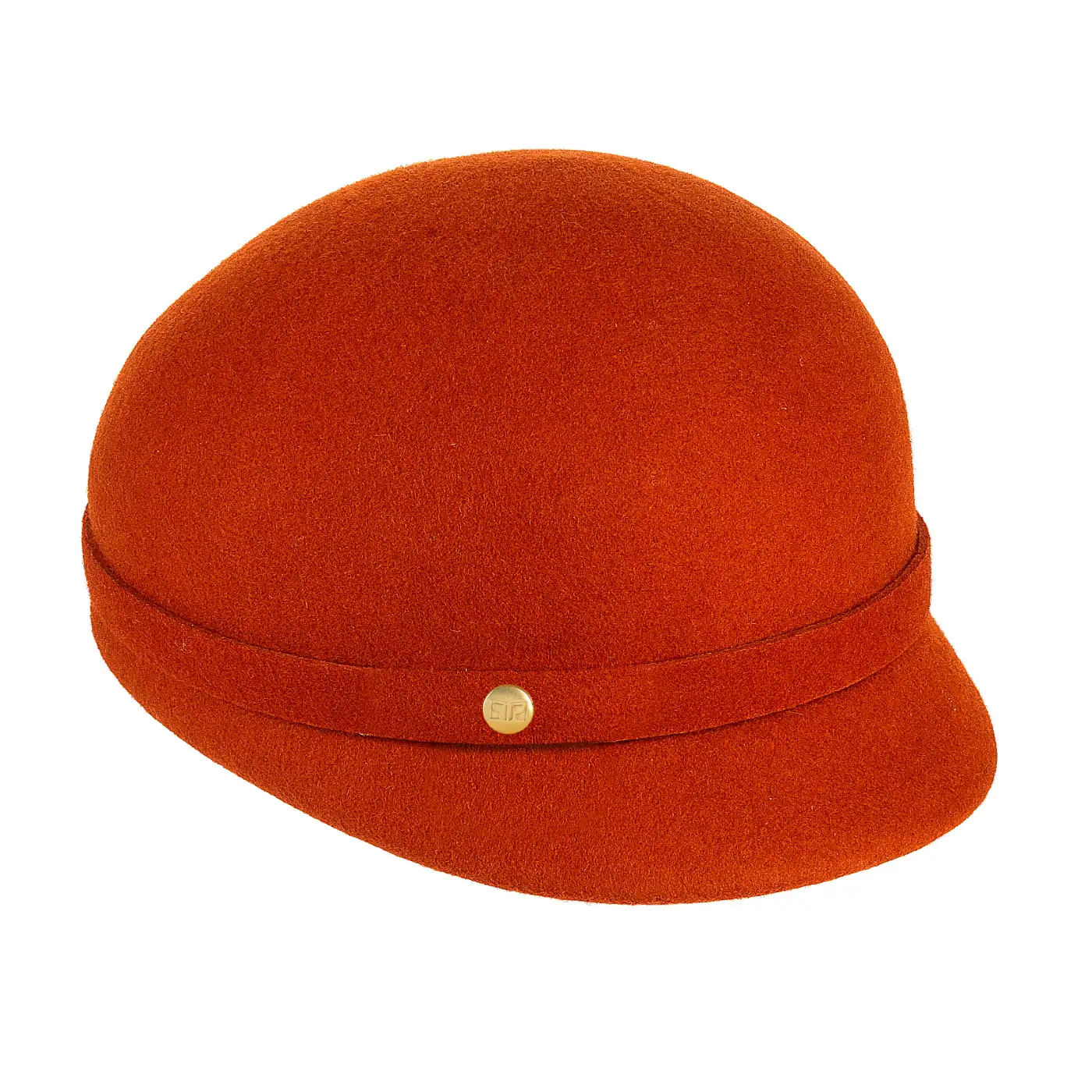 Basco con Visiera alla Francese in Feltro di Lana Merinos