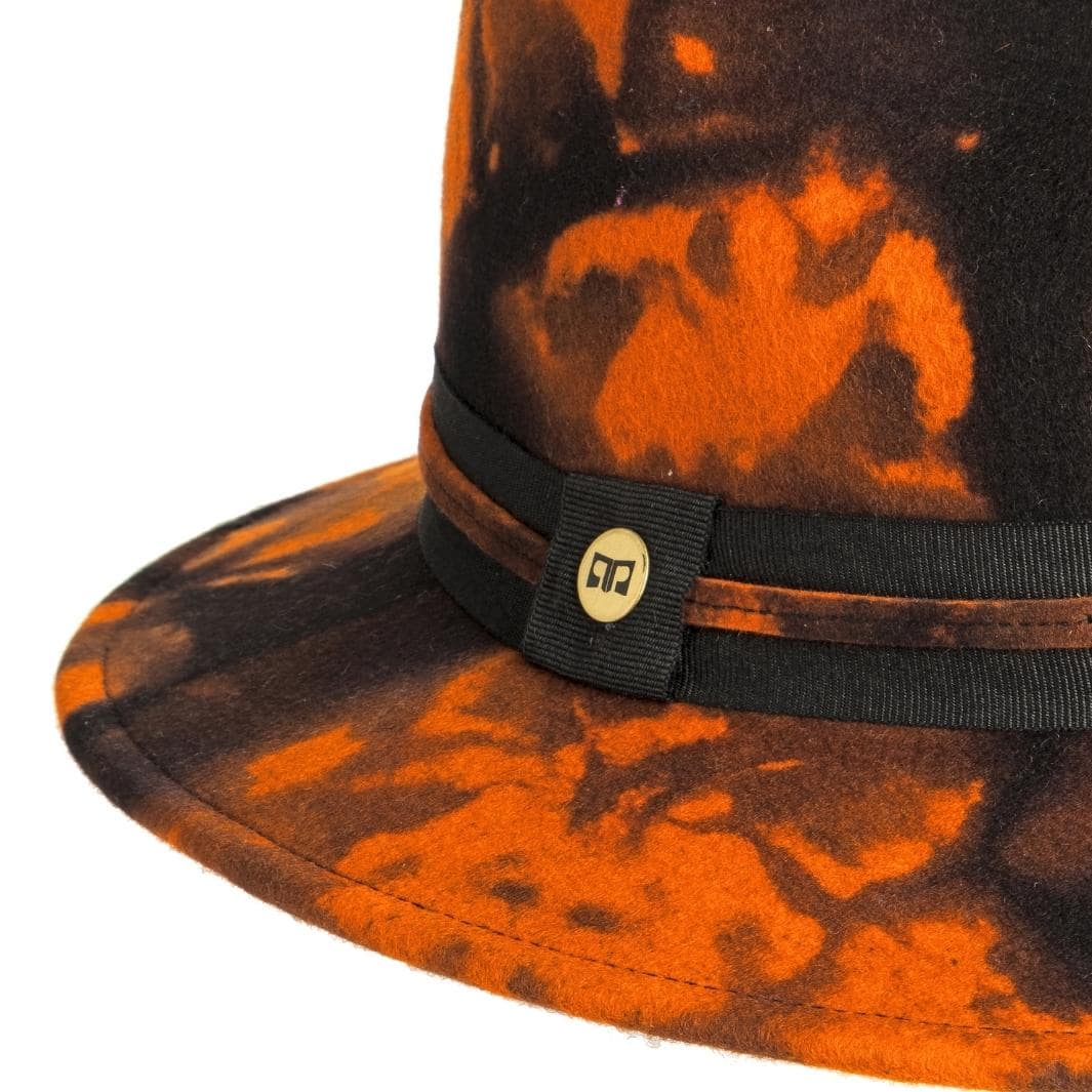 Cappello Fedora a Tesa Larga in Feltro di Lana Merinos Maltinto