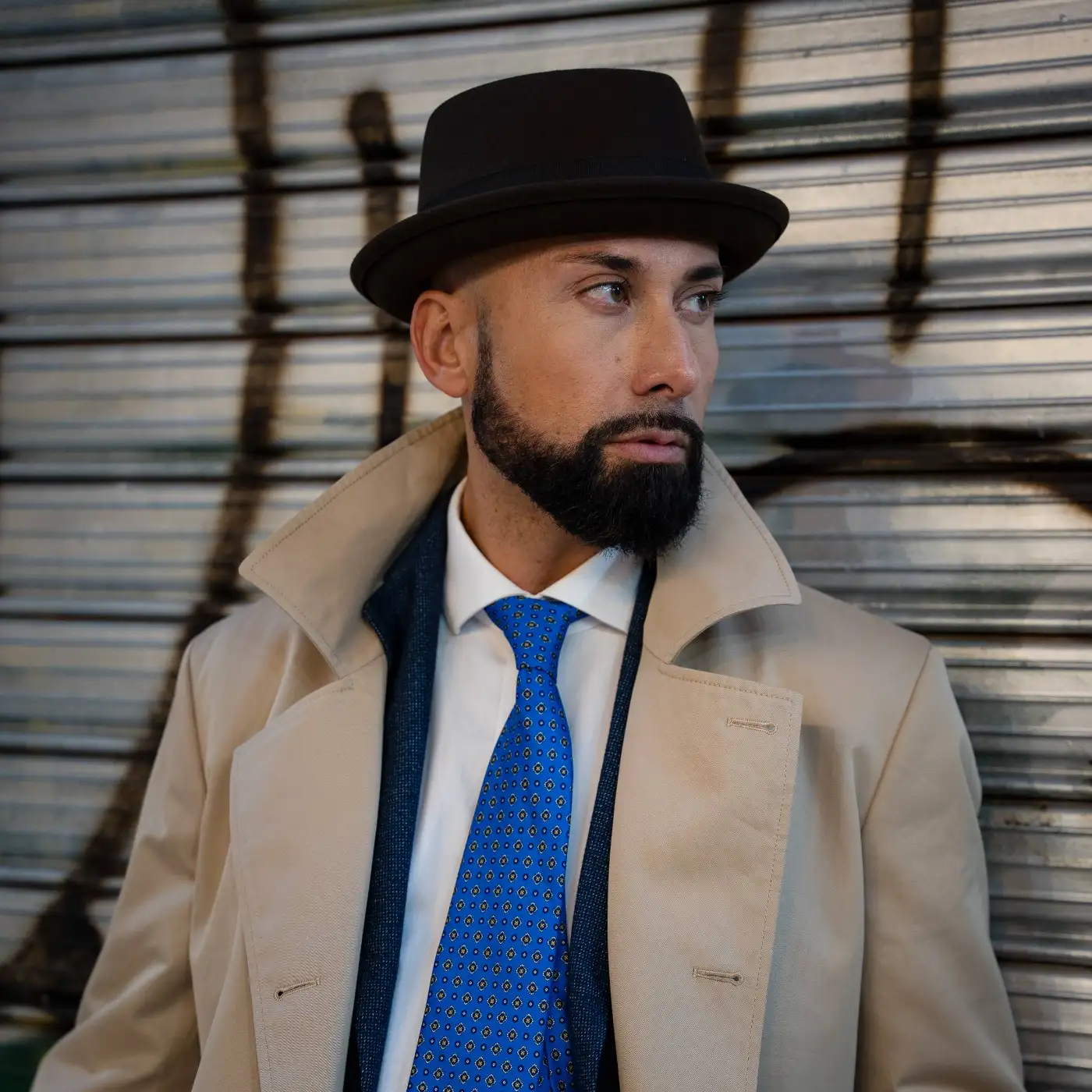 Cappello Pork Pie in Feltro Raso di Lapin con Fodera