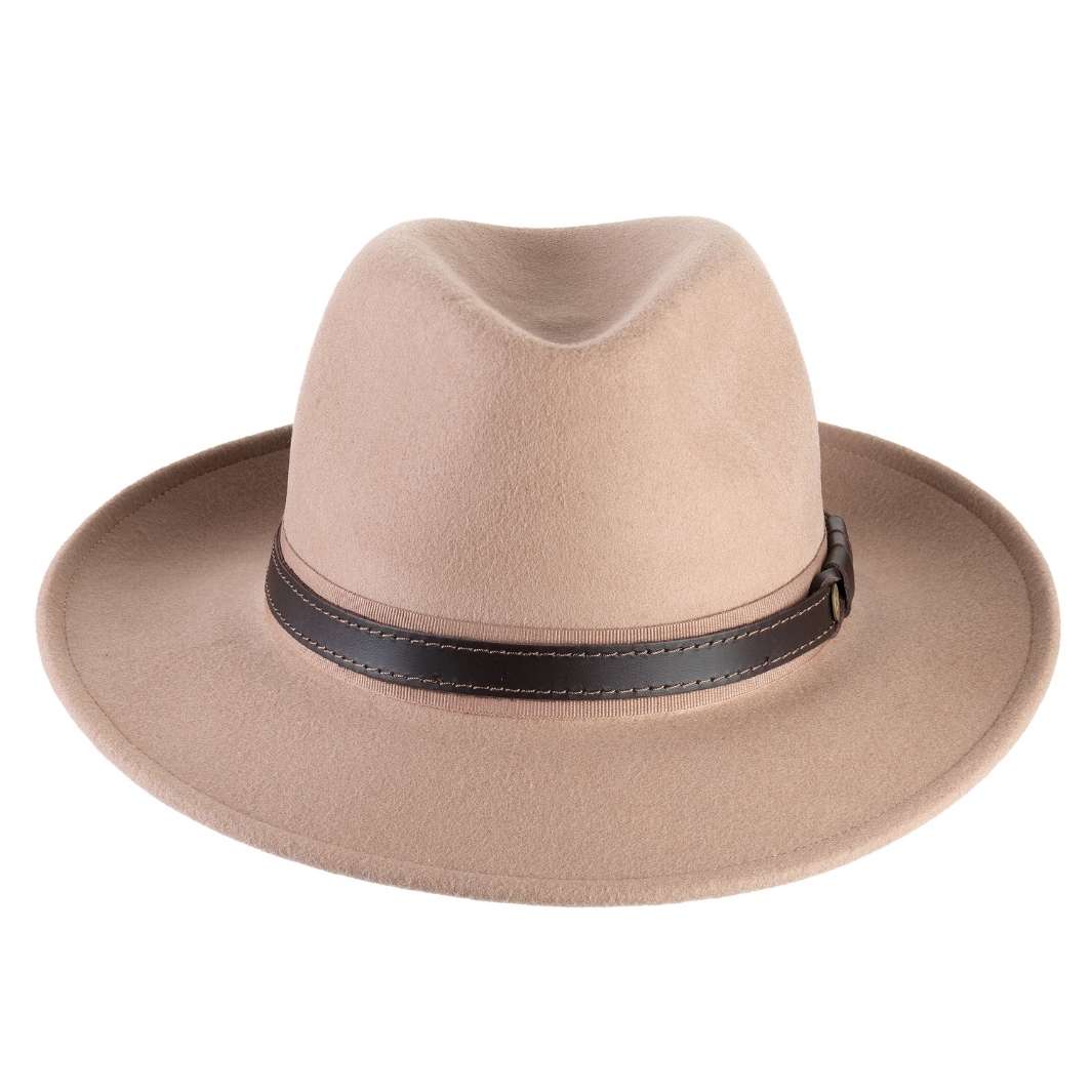 Cappello Fedora Elegante in Feltro di Lana Merinos Antipioggia