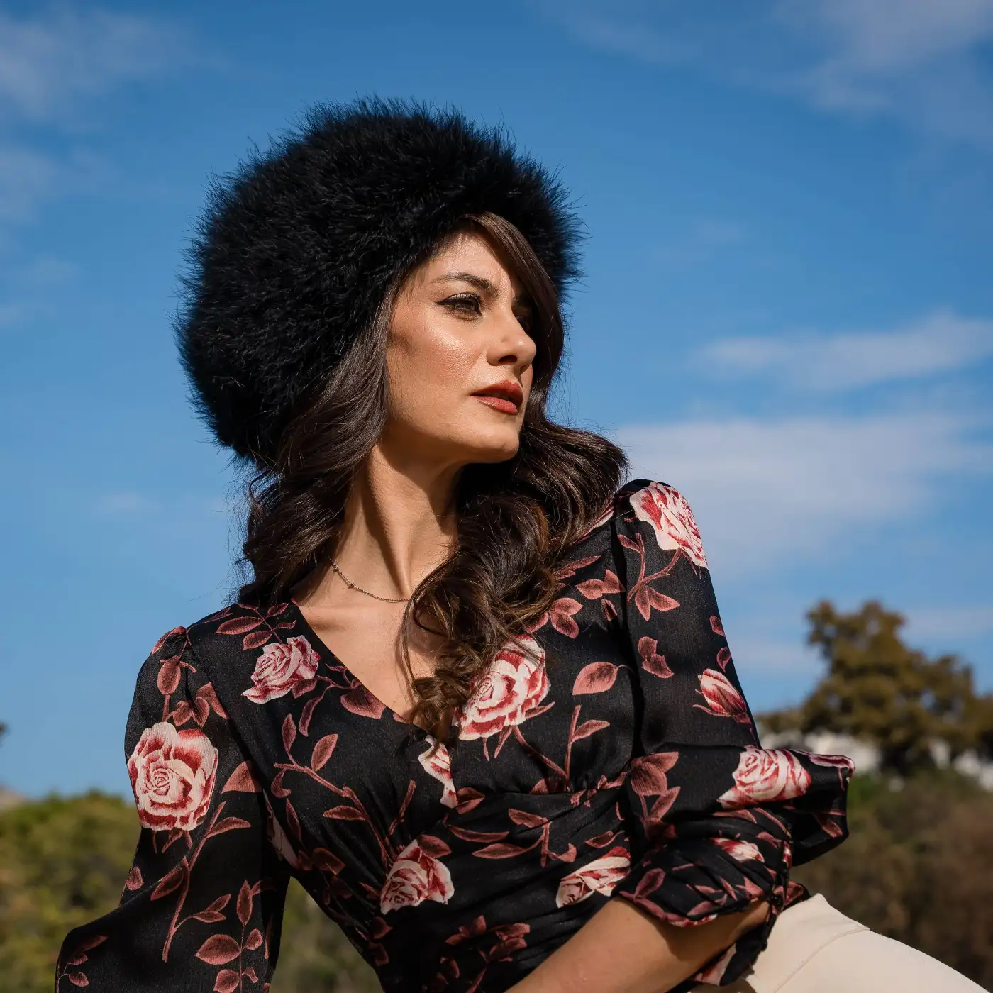 Colbacco in Piumaggio Naturale di Gallopavo Meleagris