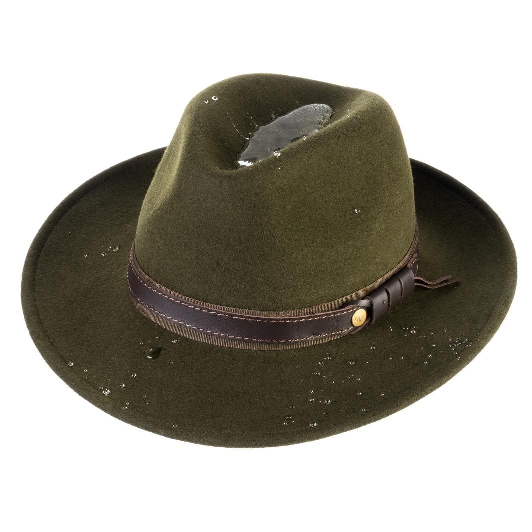 Cappello Fedora Elegante in Feltro di Lana Merinos Antipioggia