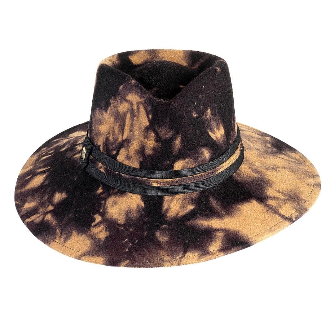 Cappello Fedora a Tesa Larga in Feltro di Lana Merinos Maltinto