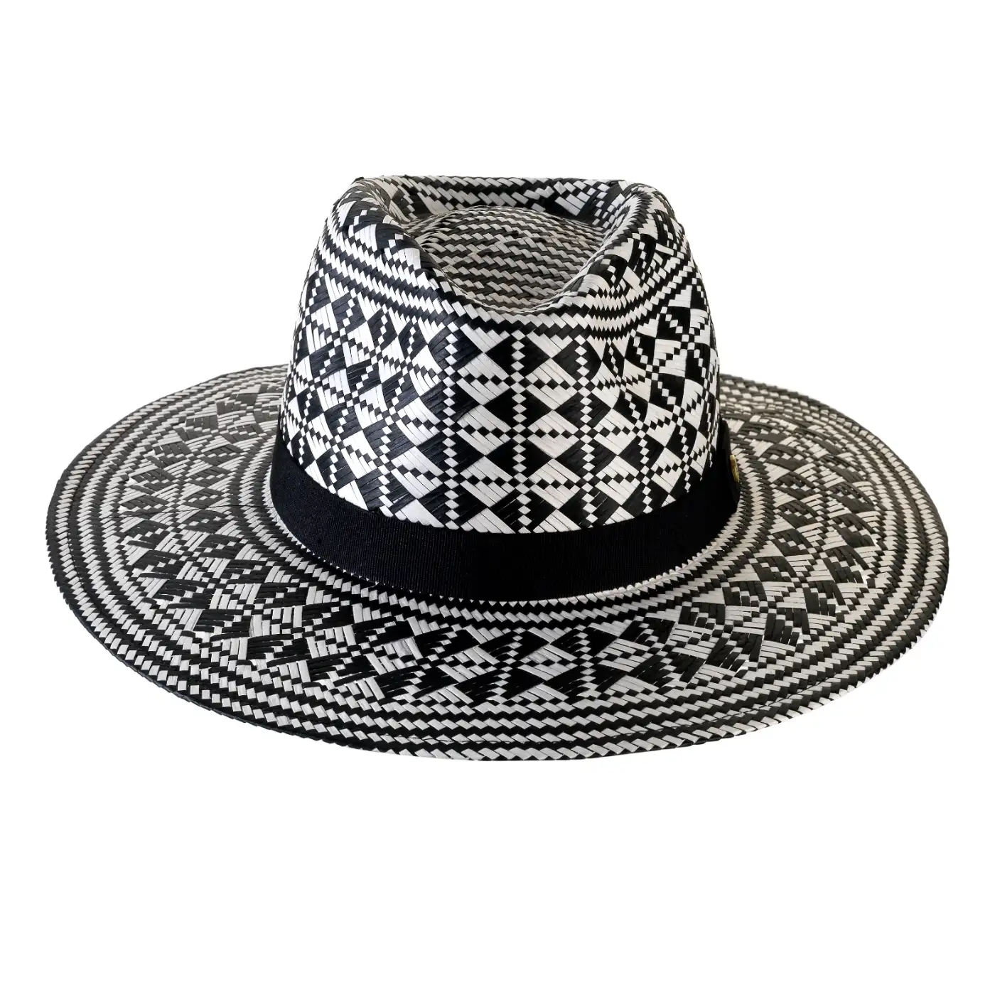 Cappello a Tesa Larga Fantasia Geometrica