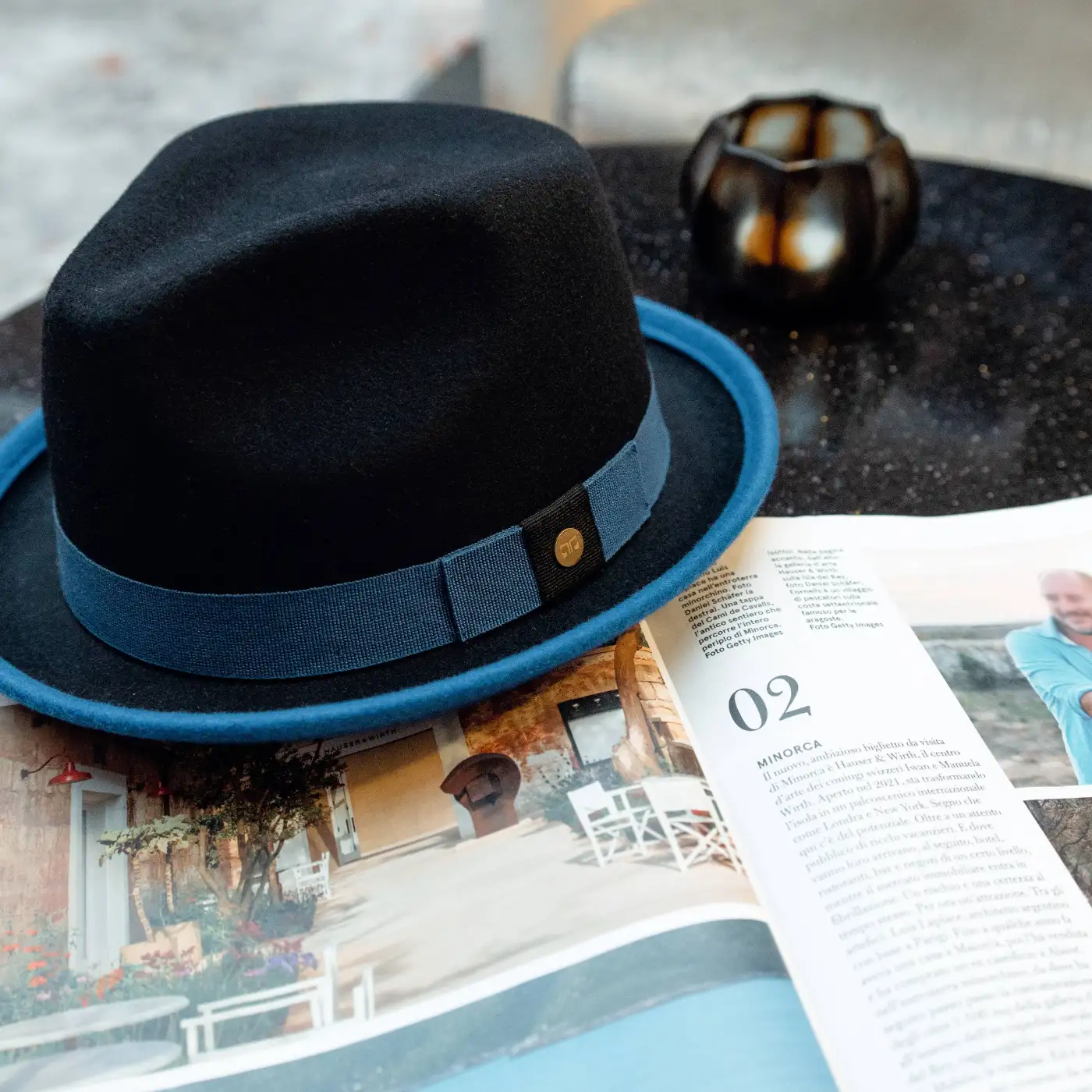 Cappello Trilby Michael Jackson in Feltro di Lana Merinos Bicolore
