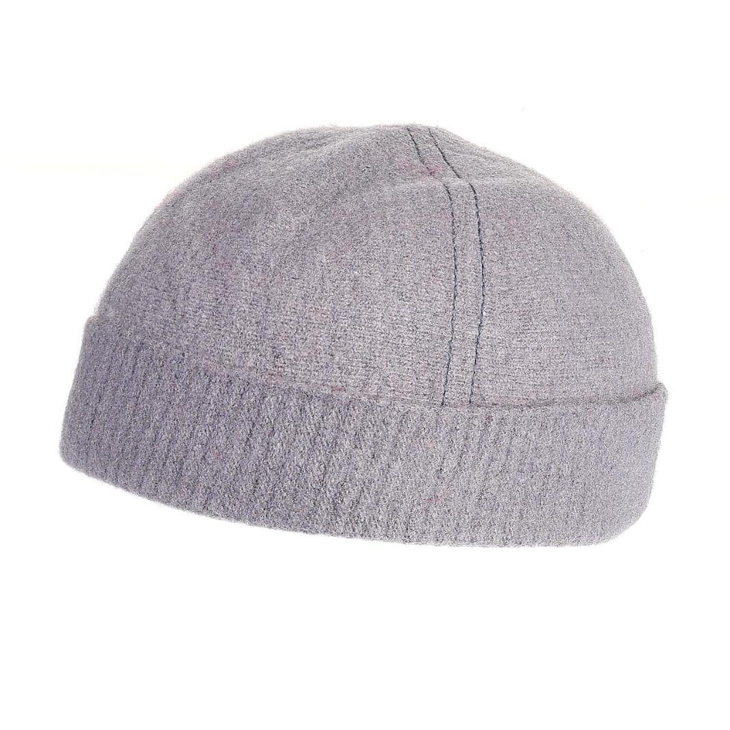 Berretto Invernale in Lana con Risvolto a Costine