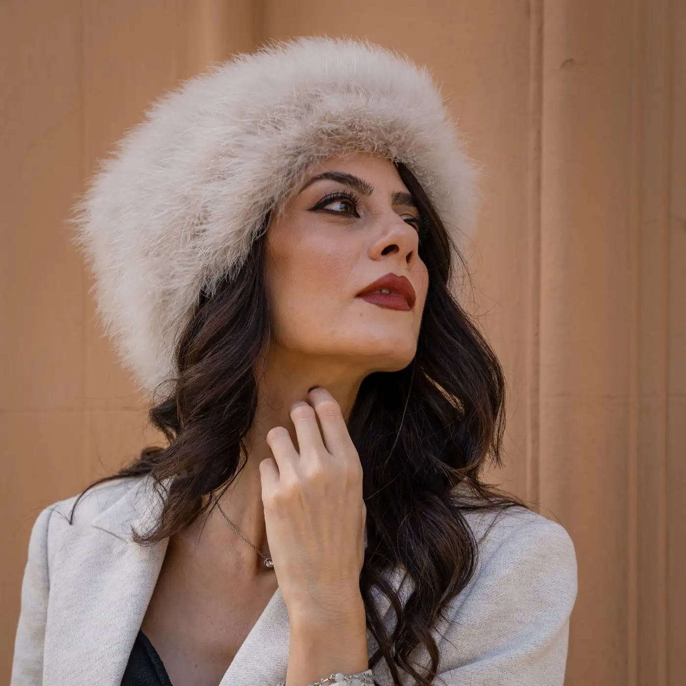 Colbacco in Piumaggio Naturale di Gallopavo Meleagris