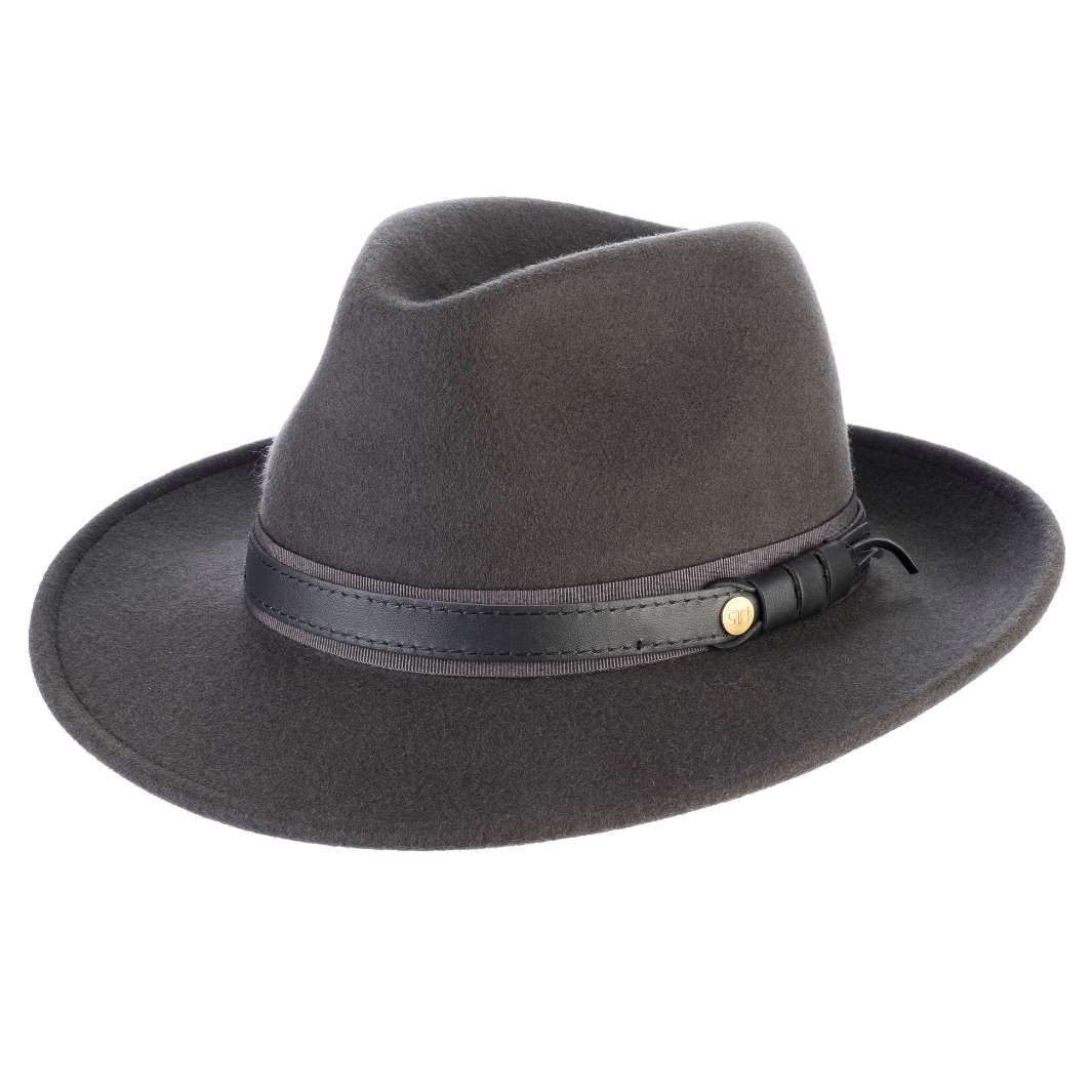 Cappello Fedora Elegante in Feltro di Lana Merinos Antipioggia