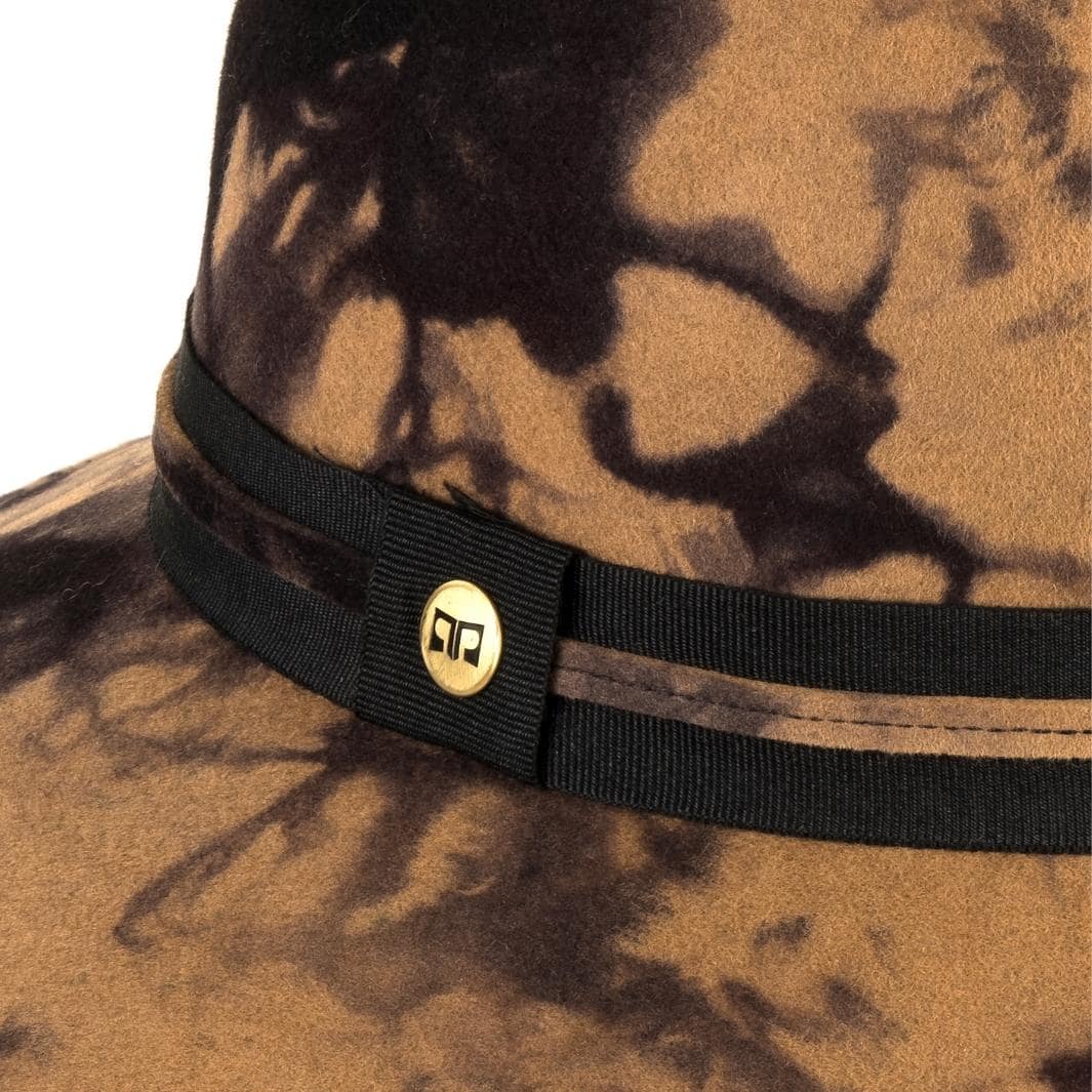 Cappello a Pamela a Tesa Larga in Feltro  di Lana Merinos Maltinto