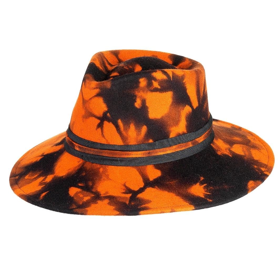 Cappello Fedora a Tesa Larga in Feltro di Lana Merinos Maltinto