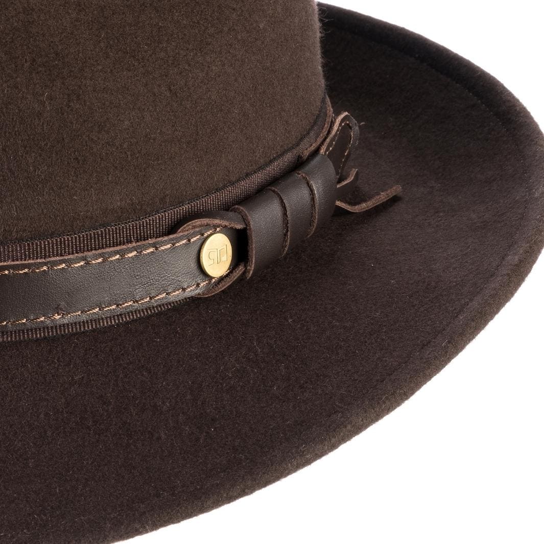 Cappello Fedora Elegante in Feltro di Lana Merinos Antipioggia