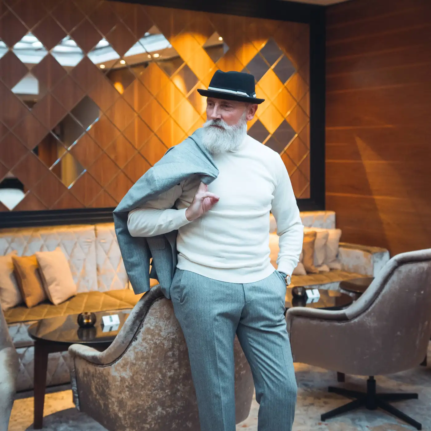 Cappello Pork Pie Classico in Feltro di Lana Merinos