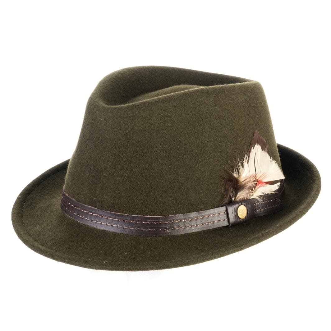 Cappello Trilby Classico in Feltro di Lana Merinos