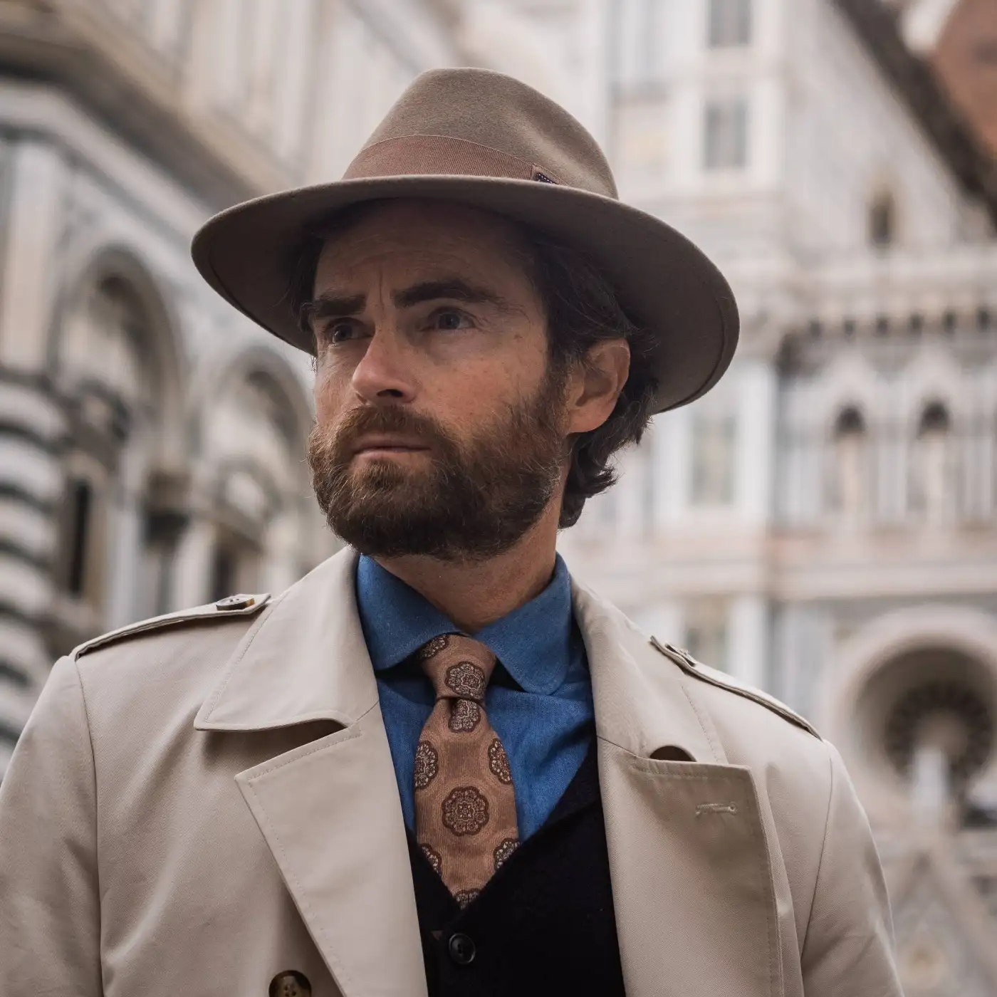 Cappello Fedora Elegante in Feltro Raso di Lapin con Fodera