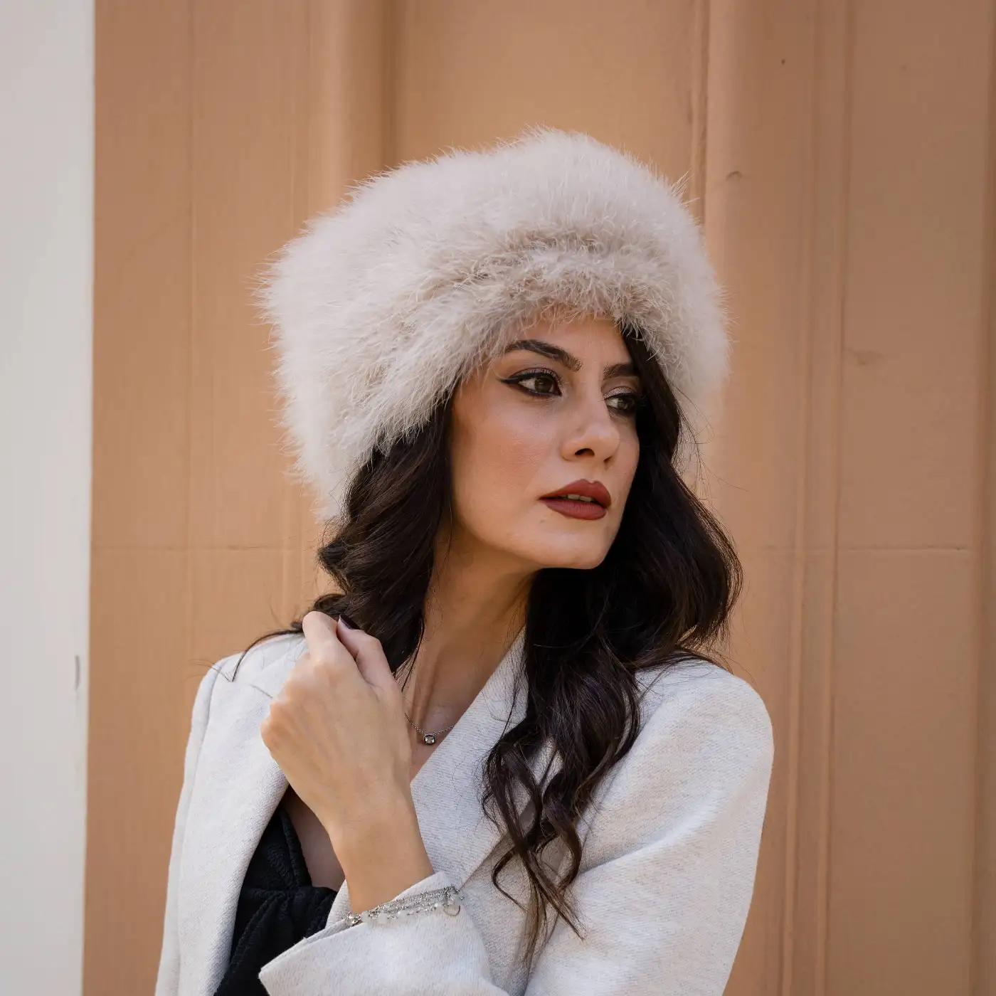 Colbacco in Piumaggio Naturale di Gallopavo Meleagris